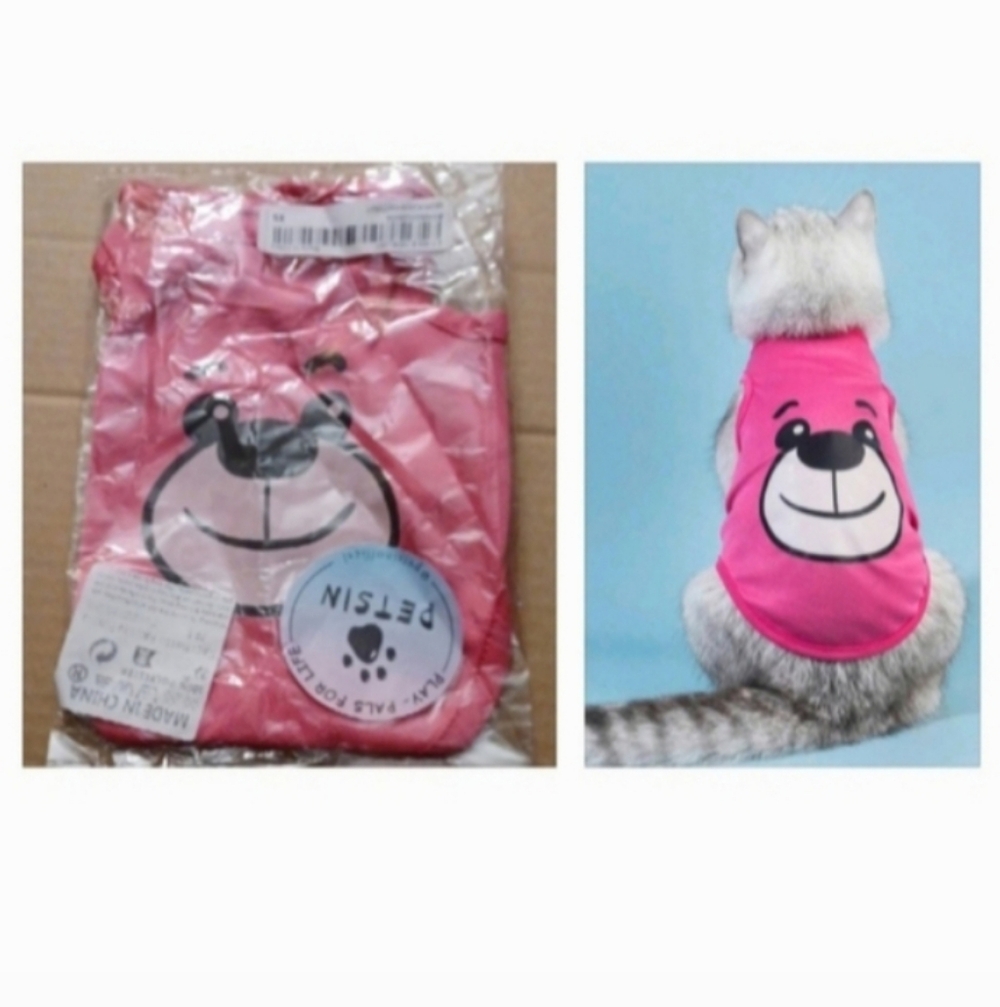 4/$30 New Pink "Bear Face" Tank Top - Size XS